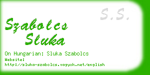 szabolcs sluka business card